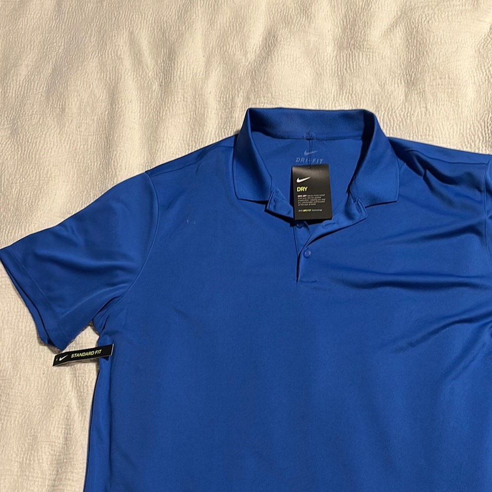 Nike Blue Athletic Polo Shirt